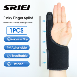SRIEI 1PCS Adjustable Aluminum Finger Splint Pain Relief Little Finger Splints Trigger Finger Splint for Little Finger Injuries Inflammation