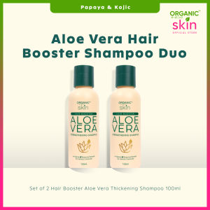Organic Skin Japan Hair Booster Aloe Vera Thickening Shampoo 100ml Set of 2