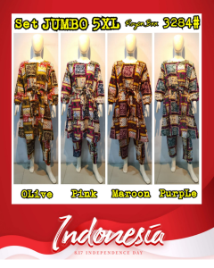 SeteLan Wanita One Set Rayon Jumbo Big Size XXL XXXXXL LD 110 130 cm 5XL 3284# 3285#