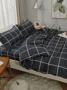 Brushed Cotton Four-Piece Bedding Set Quilt Cover Bed Sheet 0.6m Single Dormitory 1.5 Rice Bed Sheet Bedding 4 Set LZD