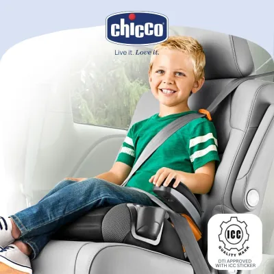 Chicco GoFit Backless Booster - Shark Car Seat DTI APPROVED with ICC Sticker