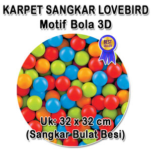 Karpet Motif Bola 3D - Sangkar LB / Lovebird - Kolibri / Konin