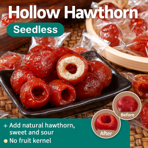 Foods Hollow Hawthorn Without Core Colorless Additive-free Good Taste Attractive Color Safety