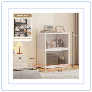 【Pure Care】 Dustproof Bag Storage Cabinet with Flip Door/Transparent Multilayer Rack