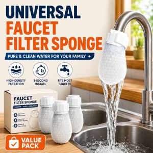 100 Pcs Tap Water Filter Cartridge Faucet filter cotton for Kitchen Faucet Anti-Splash Sediment Rust