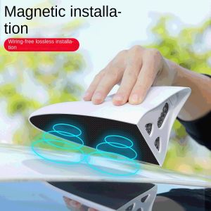 Car shark fin antenna led strobe light solar anti-collision warning light roof tail strobe light