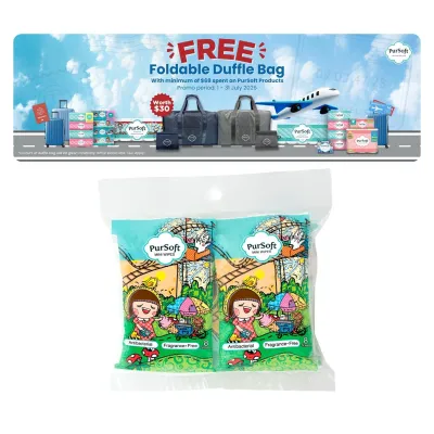Pursoft Chocolate Rain Antibacterial Mini Wet Wipes