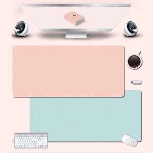 【Ready Stock】Double-Sided PU Mouse Pad Large Waterproof Keyboard Pad Mouse Pad Gaming Large Mouse Pad ExtendedLeather PU Waterproof Anti Slip Desk Mat for Gaming Office Fashion