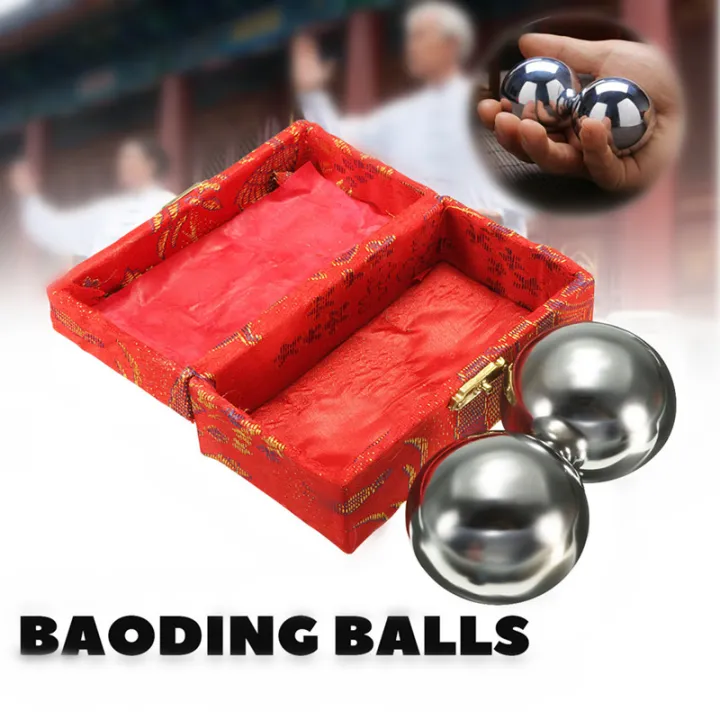 2Pcs 38cm Baoding Balls Chinese Health Exercise Therapy Stress Pain Relief Ball