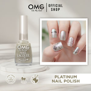 OMG Nail Lacquer 10ml - Platinum Glitter