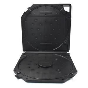 10inch Reel Storage Container With Indexing Label Panel And Ergonomic Handle For Auditory Media Preservation