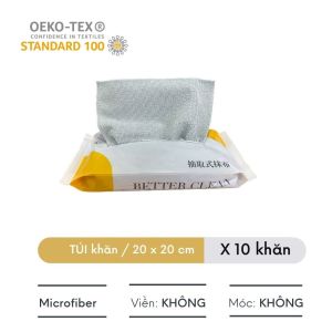 Hộp đựng khăn lau x20 khăn vải microfiber siêu thấm hộp đựng khăn lau an toàn vệ sinh