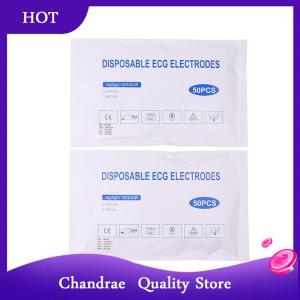 [Chandrae] 50PCS Each Bag 2439 White Foam Disposable ECG Electrode Pads Medical Patch ECG EKG Accessories For Pediatric Patient Size