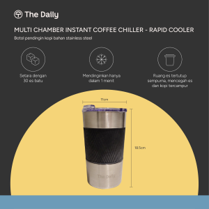 Coffee Chiller 350ml Instant Chilling - Gelas Pendingin Bottle Ice Container Model Hyperchiller