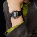 Casio Vintage A168WEHB-1A Black Stainless Steel Men Watch / Women Watch. 