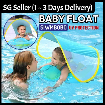 SWIMBOBO Baby Swim Float with Sunshade | Baby Float | Pool Float | UPF 50+ Canopy | Stable Support | S–XL