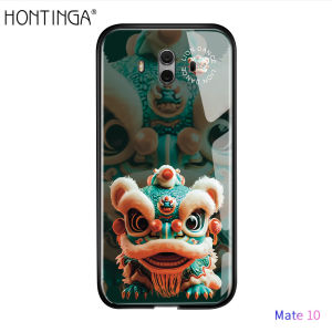 Hontinga Casing For Huawei Mate 10 Lite Pro 40 30 20 Lite Pro 20X Mate 9 Nova 10 Pro 2 2i Lite 2s 3 3i 4 5i 5T 7 Pro 7I SE Case Multicolor Lion Dance Phone Case Tempered Glass Back Casing Hard Cases