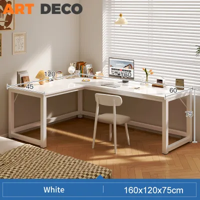L Shape Study Table Meja Belajar Home Office Table Computer Desk Meja Komputer Student Study Desk L Shape Table Meja L