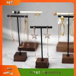 HB Jewelry Display Stand Necklace Earrings Jewelry Copper Wood Jewelry Display Props Shooting Jewelry Booth Display Pieces
