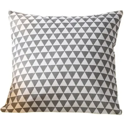 40x40cm/45x45cm Linen Throw Pillow Case with Zipper Cushion Cover Simple Geometric Style Pillowcases