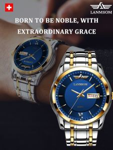 【Fast ship】quartz watches waterproof mens ultrathin wristwatch calendar watch men