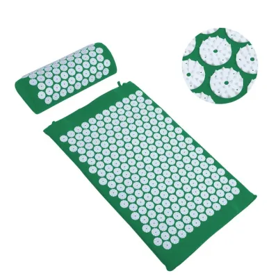 Massager (appro.67*42cm)Cushion Shakti Mat Acupressure Relieve Back Body Pain Spike Mat Acupuncture Massage Mat with Pillow