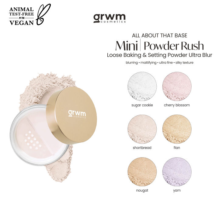 GRWM Cosmetics Powder Rush Mini Loose Setting & Finishing Powder Ultra ...