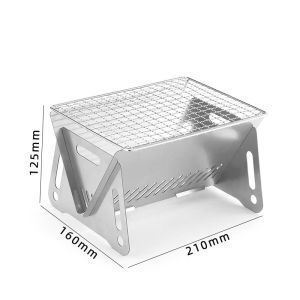 Outdoor Ultra-Light Foldable Multi-Purpose Wood Stove Stainless Steel