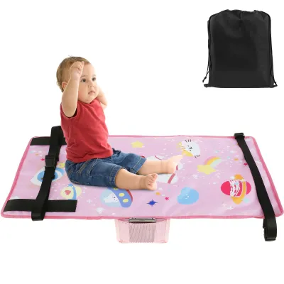 【New-store】 Kids Airplane Footrest Portable Kids Airplane Seat Extender Airplane Foot Hammock Breathable Toddler Airplane Bed