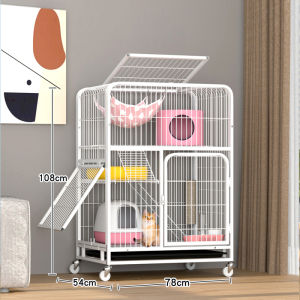 【พร้อมส่งจากไทย】กรงแมว กรงสัตว์เลี้ยง คอนโดแมว กรงแมวคอนโด3ชั้น กรงสัตว์เลี้ยง กรงกระต่าย กรงหมา พับได้ ยาว78*กว้าง55* กรงแมวแบบใหญ่ๆ กรงสัตว์เลี้ยง