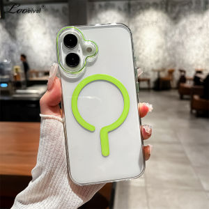 for Magsafe Transparent Hard PC Case for iPhone 16 15 14 13 12 17 Pro Max Air Plus Magnetic Wireless Charging Clear Slim Cover