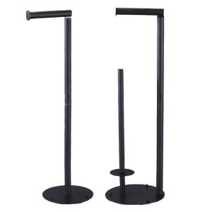 Standing Bathroom Tissue Holder Strong Steel Storage Organizers with Shelf Easy to Use for Toilet Paper Bath Essential