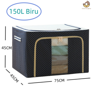 Storage Box Large box penyimpanan serbaguna tempat penyimpanan baju kotak penyimpanan mainan Double Zipper tahan air dan tahan lembab box