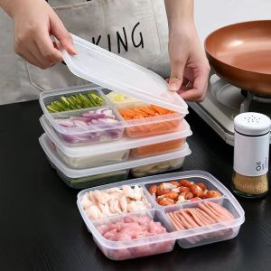 Hộp thực phẩm nhựa 4 ngăn có nắp đậy tiện lợi My Home combo 3 cái DN047