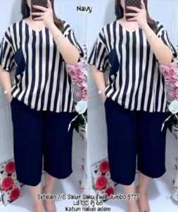 setelan andin terbaru plus kantong / setcel andin / one set andin  / setcel kombinasi salur polos plus kantong