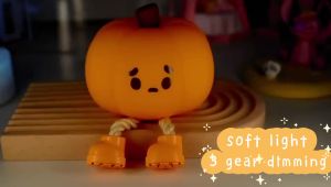 Đèn ngủ hình bí ngô Halloween dễ thương bằng silicone mềm an toàn trang trí đèn hẹn giờ điều chỉnh độ sáng trang trí đầu giường cho trẻ em quà tặng Halloween cho trẻ em