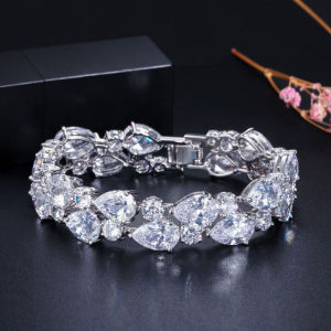 SEQUITO Precious Yellow Gold Plating Paved Setting White Multicolor AAA Cubic Zirconia Stones Women Banquet Tennis Bracelet Luxury Bangle Jewelry for Evening Party B186