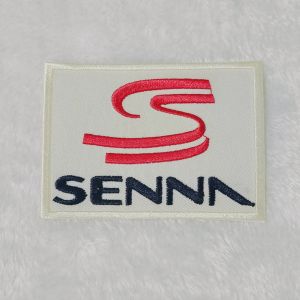 ตัวรีดติดเสื้อ อาร์มติดเสื้อ ตัวรีด อาร์ม โลโก้ ตรา ยี่ห้อ Ayrton Senna Iron on Patch Team Mclaren Formula 1 team ฟอร์มูล่า วัน แมคลาเรน เซนนา ตกแต่งเสื้อผ้า Sticker DIY สติ๊กเกอร์ ตีนตุ๊กแก