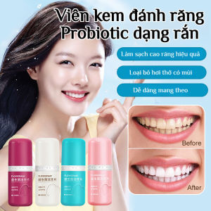 Viên Đánh Răng Chứa Men Vi Sinh Làm Sạch Răng / Viên Nhai Trắng Răng Nhanh / Sáng Bóng Và Hơi Thở Thơm Mát / Kem Đánh Răng Dạng Rắn Tiện Lợi