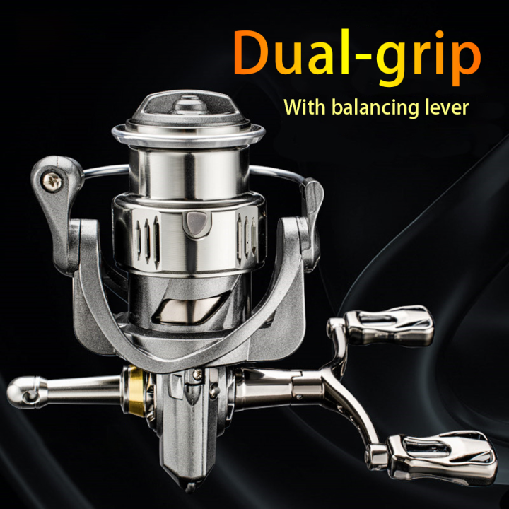 Silver Wing Fishing Reel 2500-3000 Series Spinning Reel 8KG Max. Drag 5.2:1  with Balancing Lever Shallow Spool for Carp Freshwater Saltwater