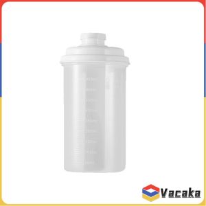 Vacaka 1Pc 450ml Transparent Airtight Food Canister Multi-Purpose Sealed Storage Jar Portable Drink Cup