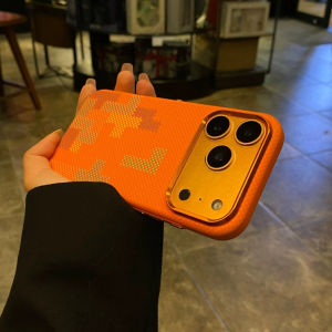 Russian Style Carbon Fiber Texture Case for Magsafe Fundas De for iPhone 17 16 15 Pro Max Wireless Charge Armor Alloy Lens Capa