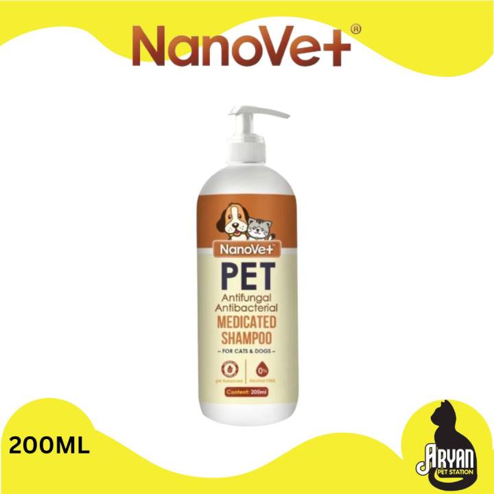 Nanovet Pet Medicated Shampoo For Cats & Dog 200ML Lazada