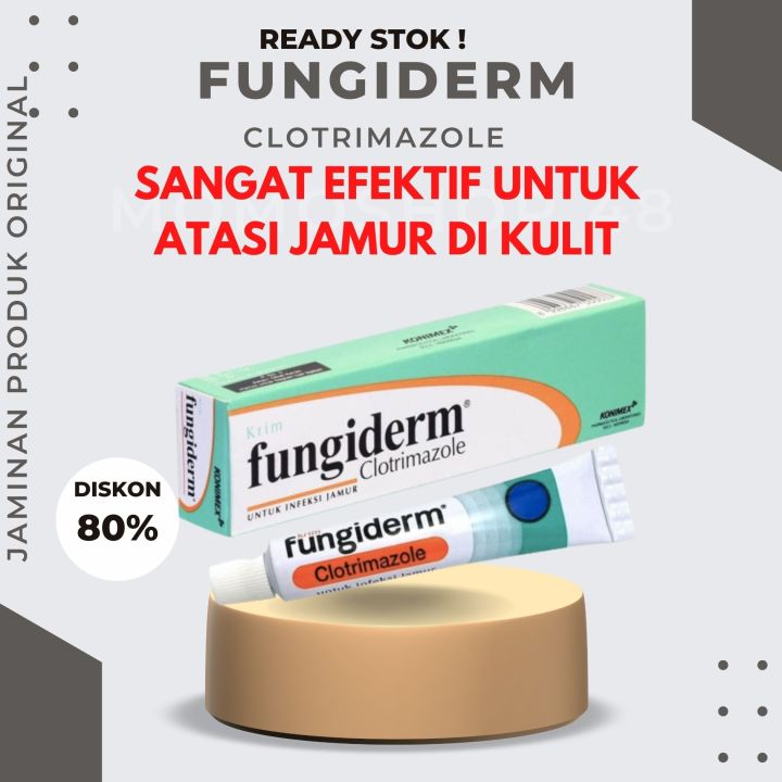 Salep  Fungiderm Cream Clotrimazole Untuk Infeksi Jamur Gatal Gatal 5gr Salep Obat Gatal Paling Ampuh Kutu Air Pungiderm Jamur Kulit Paling Ampuh