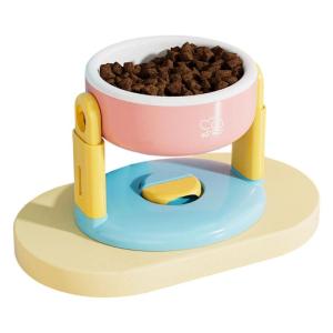 Nhiều chiều cao con Chó Giá đựng khay ăn cho thú cưng với feeders Bát tính năng cho dễ dàng vệ sinh màu sắc tươi sáng