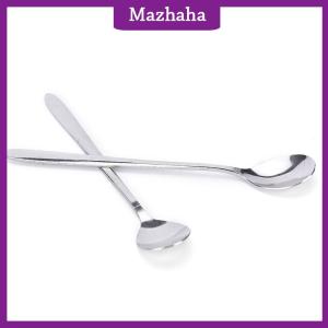 Mazhaha 16cm Long Handle Stainless Steel Tea Coffee Spoons Ice Cream Cutlery