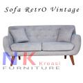 Sofa Retro Vintage, Sofa Scandinavian 2 seater - JABODETABEK ONLY. 