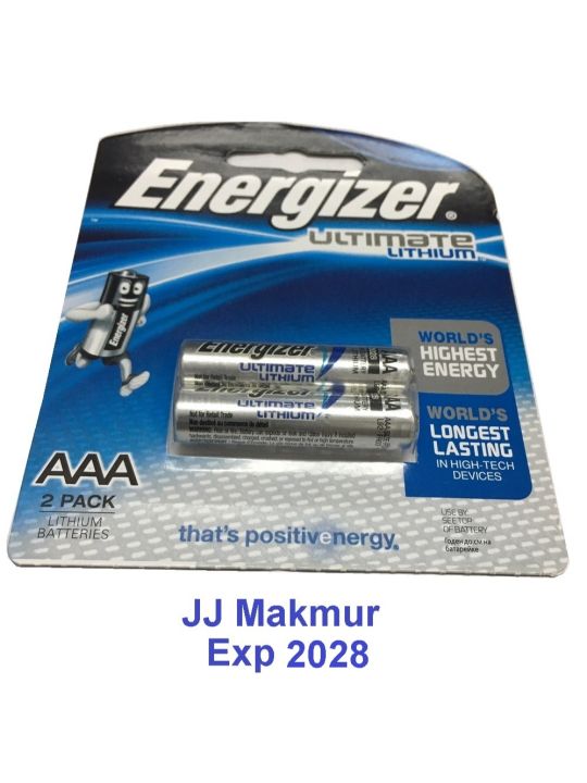 Baterai Energizer Ultimate Lithium AAA isi 2pc Original 1.5v Battery