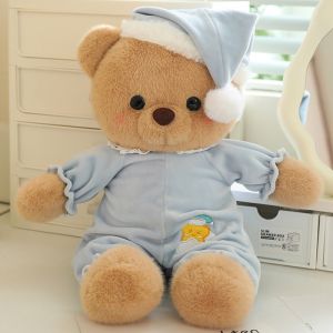 40cm Pajama Bear Plush Doll Toys Cute Animal Stuffed Toys Soft Sleeping Soothing Doll Kids Birthday Gifts