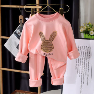 Denosim in hoạt hình bé bộ đồ ngủ dài tay cotton nguyên chất mềm mại nam Nữ Cơ Bản quần áo mùa thu trẻ em quần áo gia đình